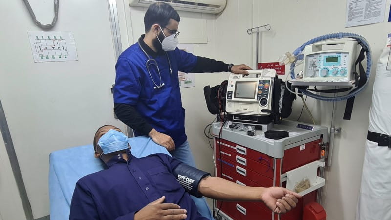 medical team attending patient