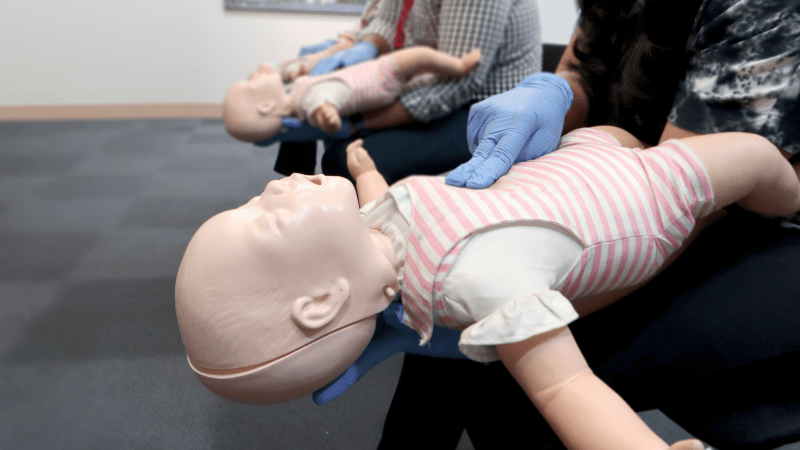 First Aid Training with doll