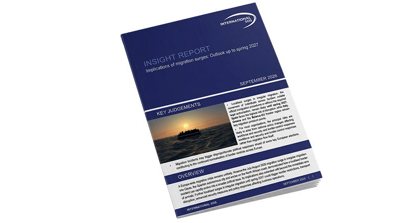 Insight report on migration surges in Europe and implications through spring 2027.