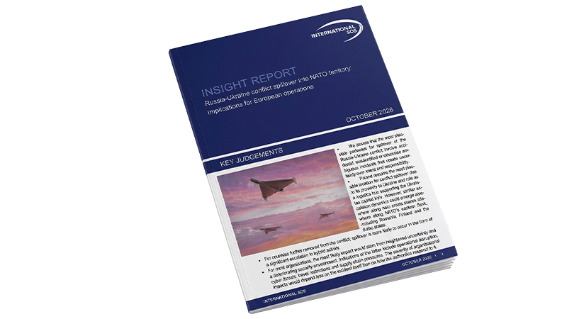 Insight report on Russia-Ukraine conflict spillover and implications for European operations.